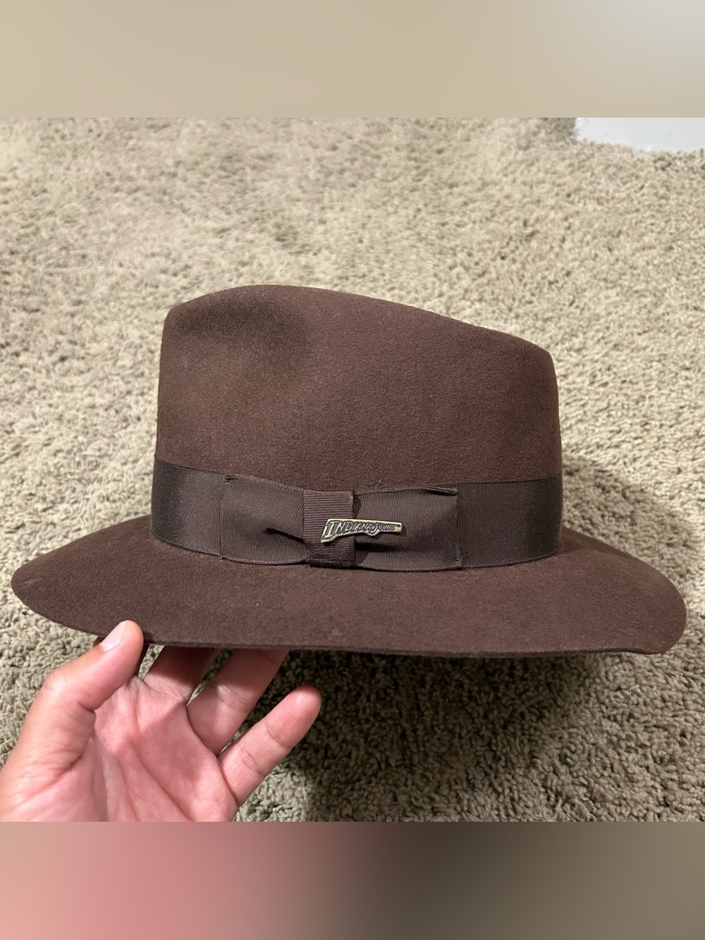 VTG 1984 Lucas Film Indiana Jones Authentic Hat John B Stetson XL 100% Wool USA - Picture 3 of 12